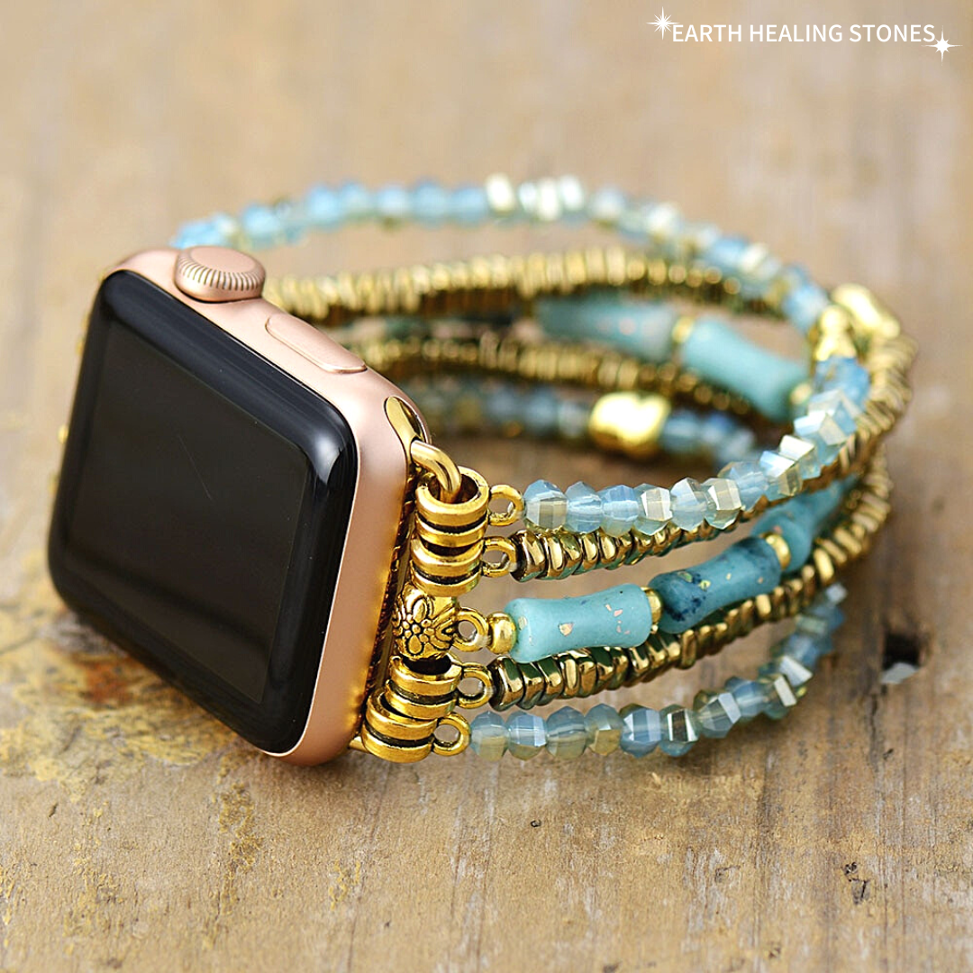 Jade Gemstone Stretch Apple Watch Strap