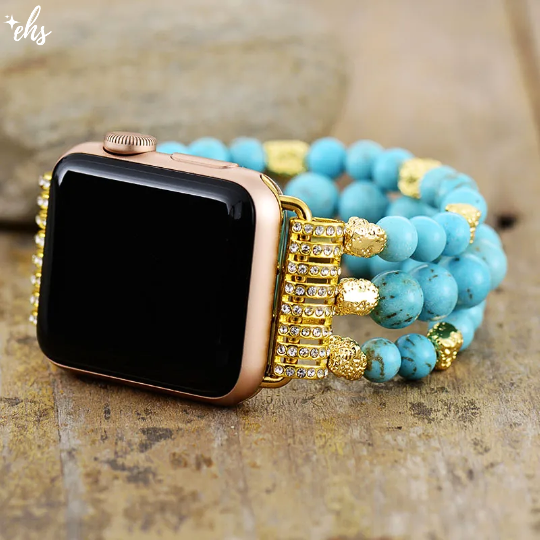 Turquoise Stretch Apple Watch Strap