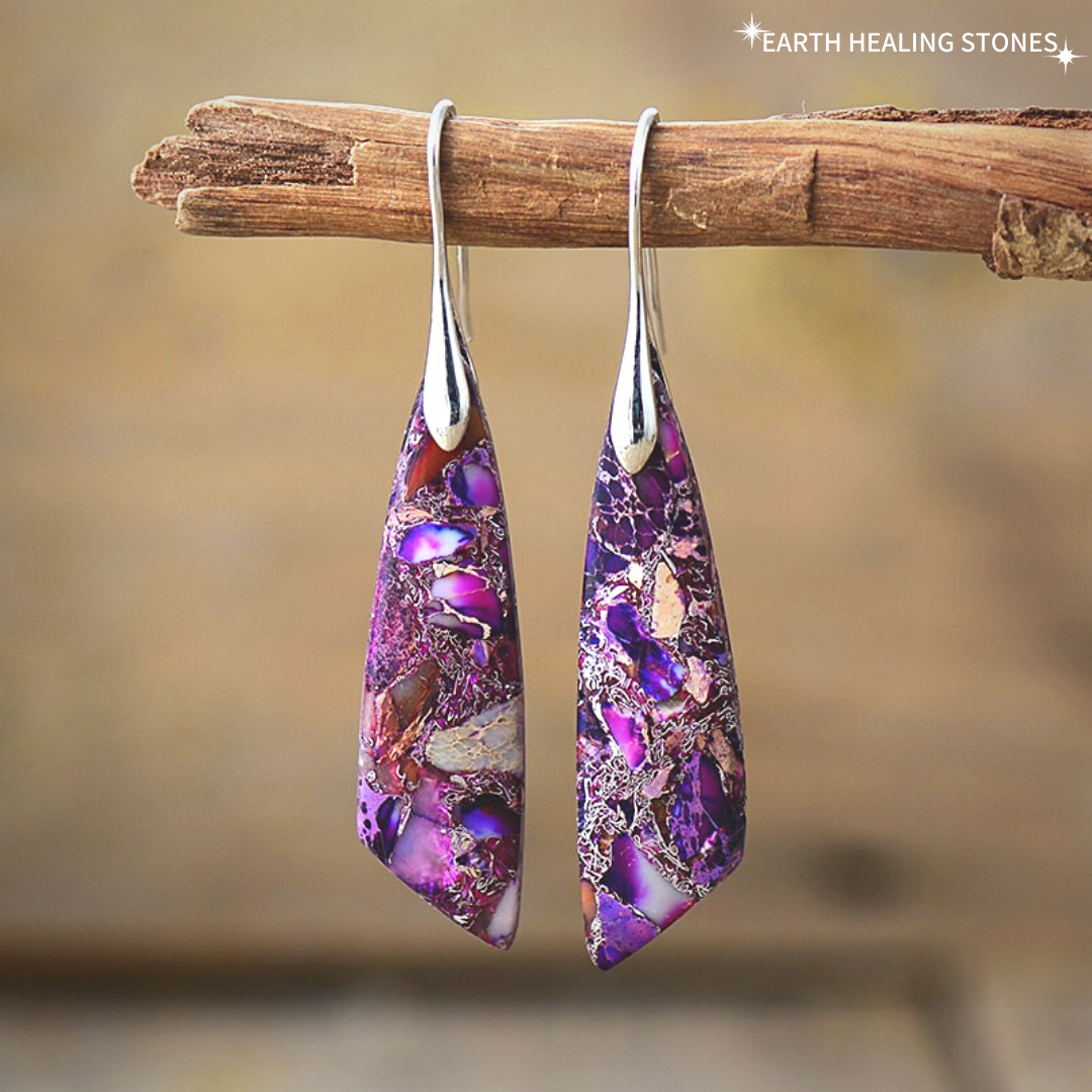 Spiritual Purple Jasper Earrings