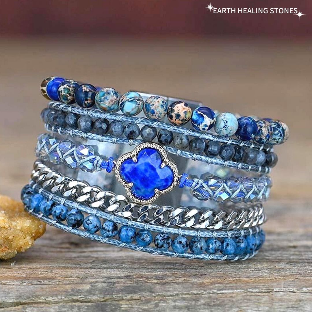 Peaceful Lapis Lazuli Cuff Bracelet