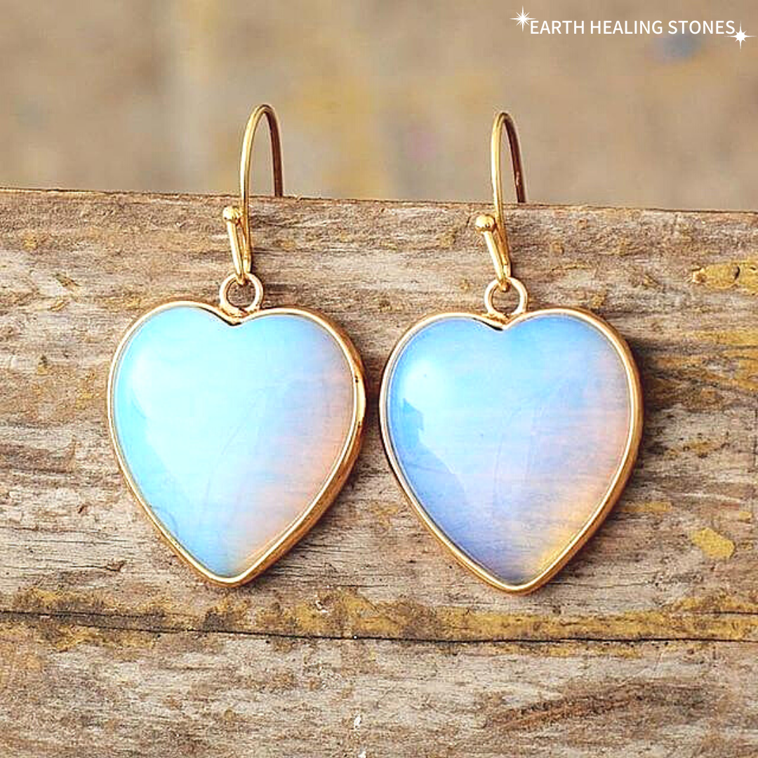 Peaceful Heart Opal Earrings