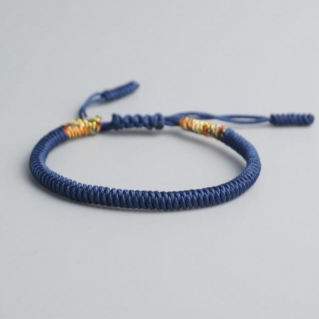 Blue Tibetan Good Luck Rope Bracelet