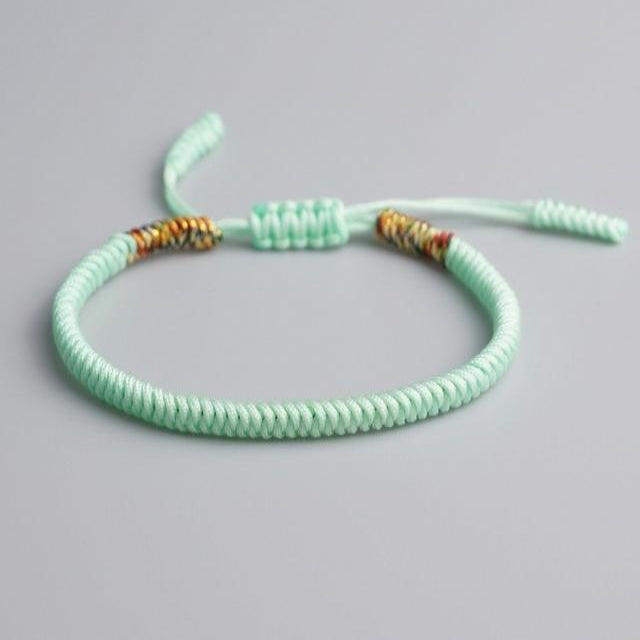 Light Blue Tibetan Good Luck Rope Bracelet