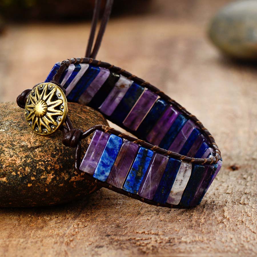 Lapis Lazuli & Amethyst Bracelet