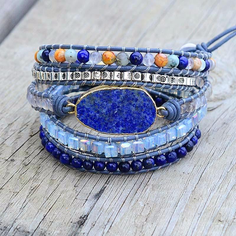 Peace Within Lapis Lazuli Wrap Bracelet
