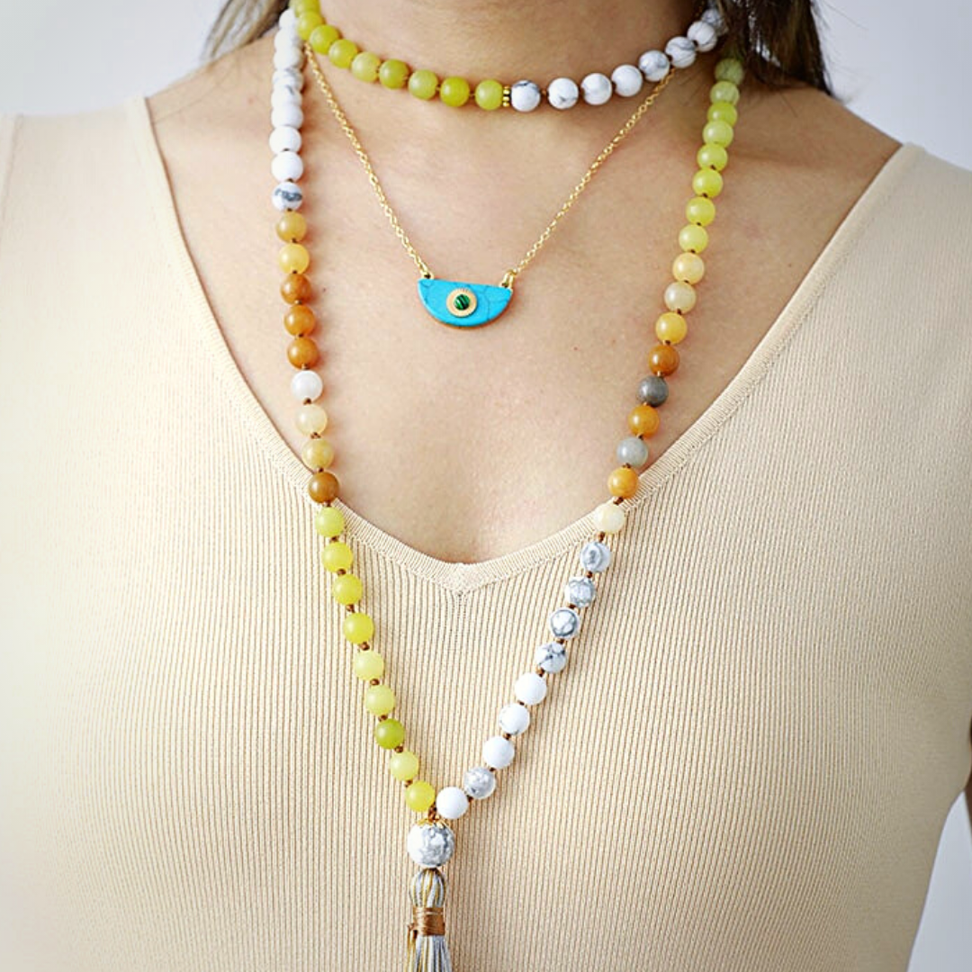 Turquoise Half-Moon Necklace