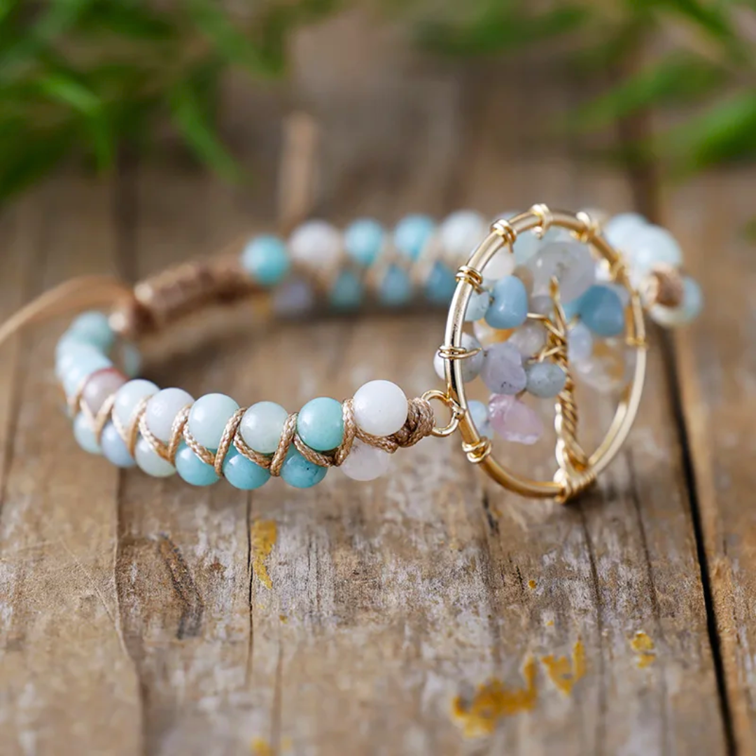 Grounding Amazonite Tree of Life Bracelet