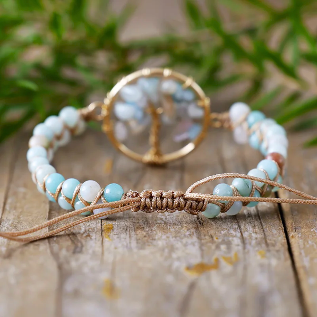 Grounding Amazonite Tree of Life Bracelet