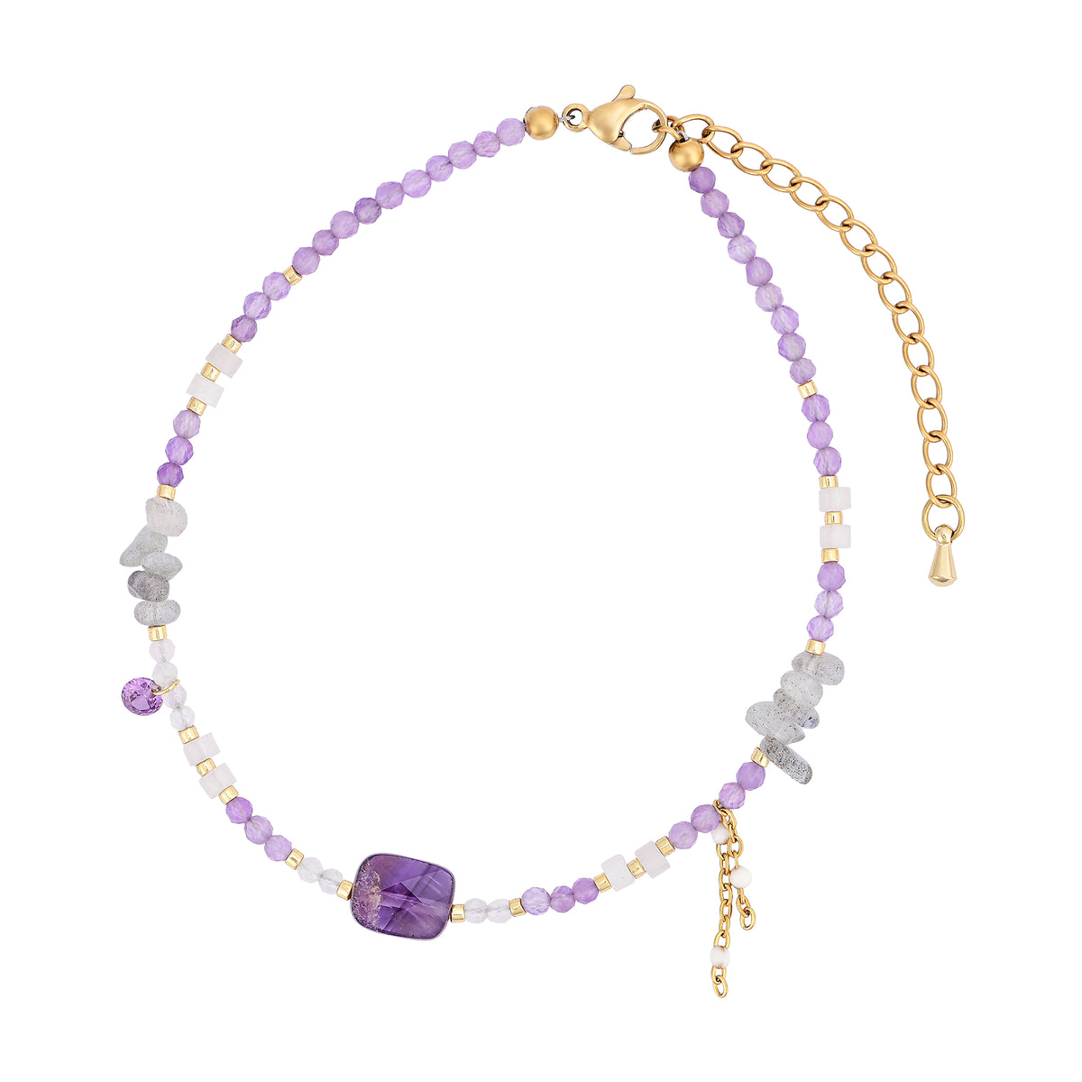 Calming Amethyst Anklet