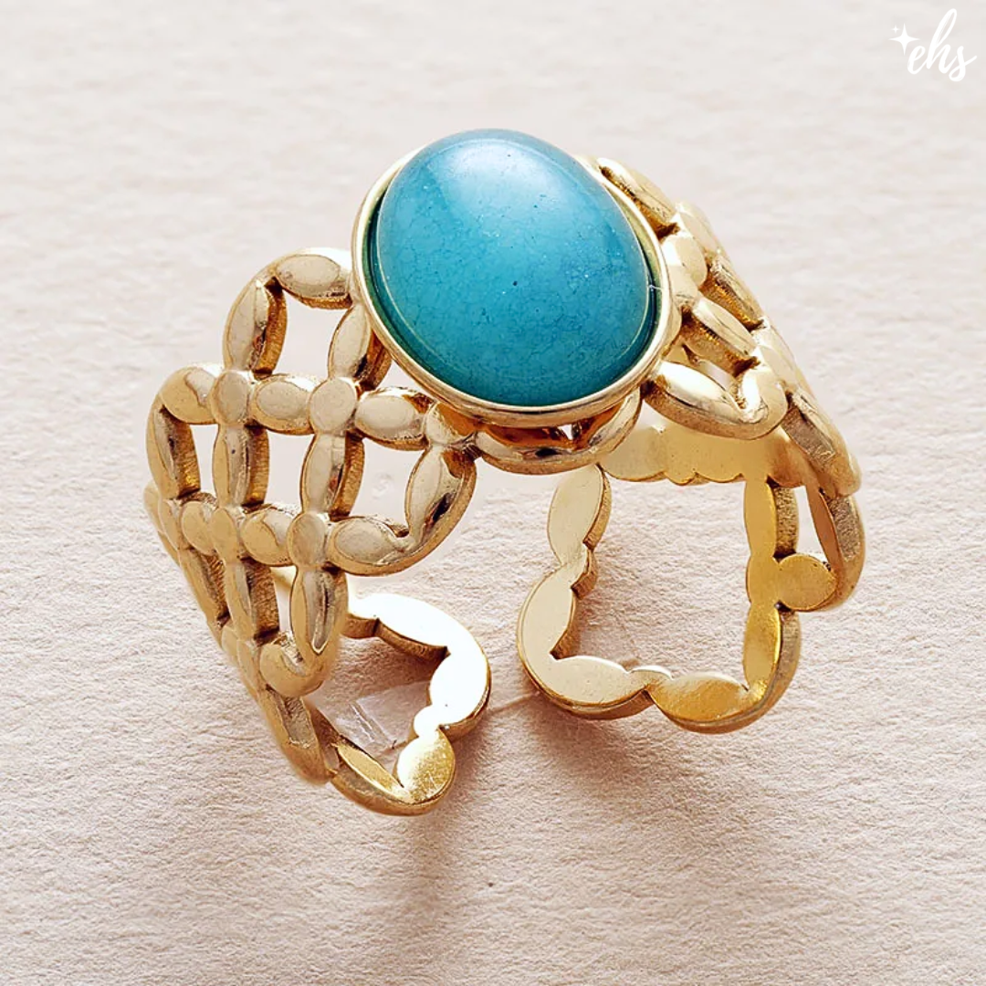 Amazonite Rings Adjustable Amazonite Lace Ring - Earth Healing Stones