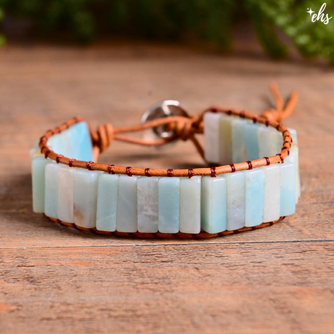 Boho Amazonite Tube Bracelet