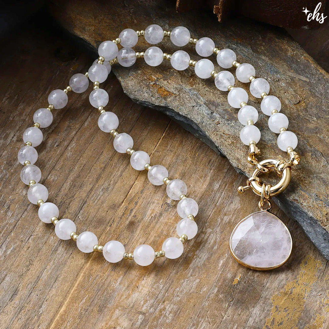 Boho Gemstone Teardrop Necklace4