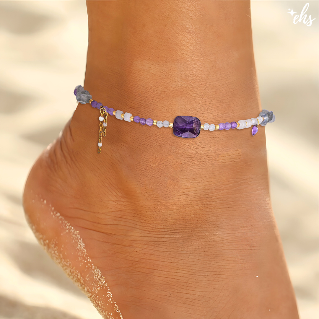 Calming Amethyst Anklet