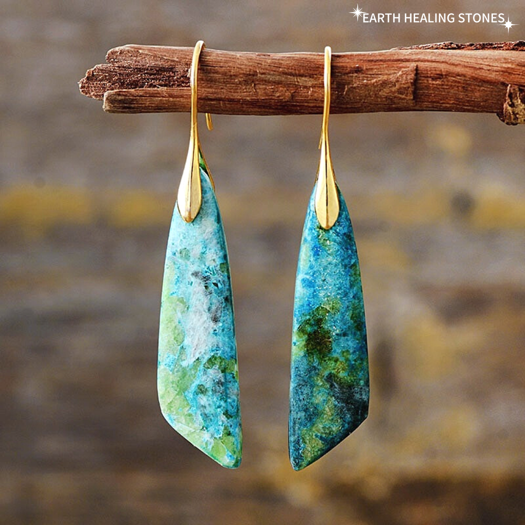 Healing Gaia Turquoise & Jasper Earrings