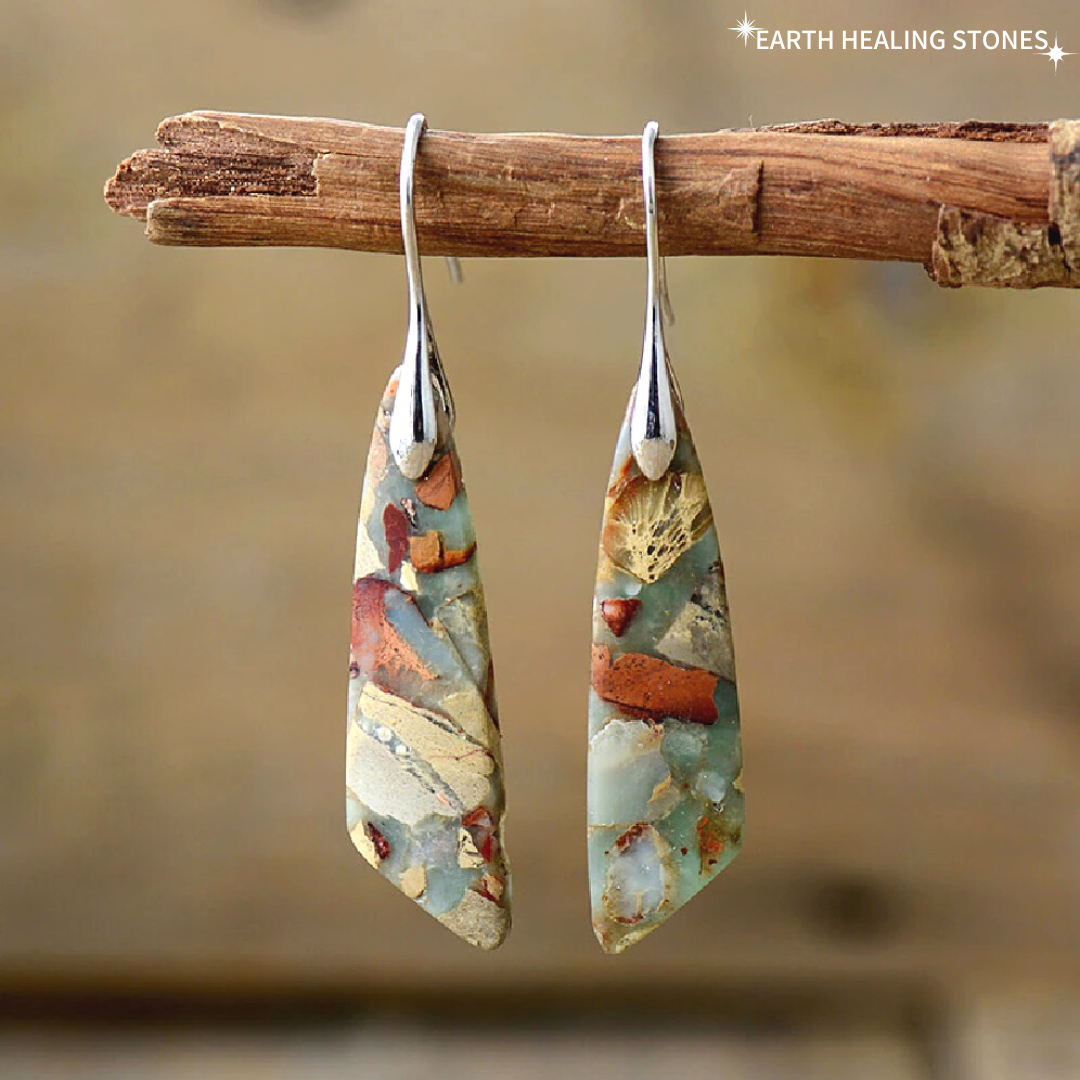 Healing on sale stone earrings