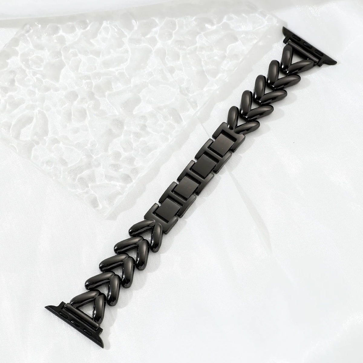 Elegant V Link Stainless Steel Apple Watch Strap