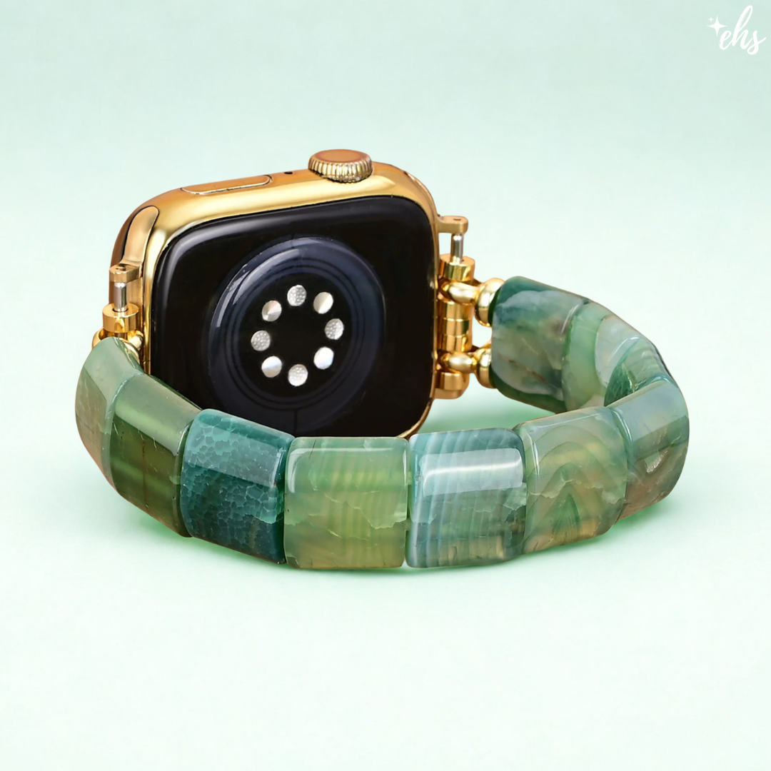 Green  Agate Stretch Apple Watch Strap