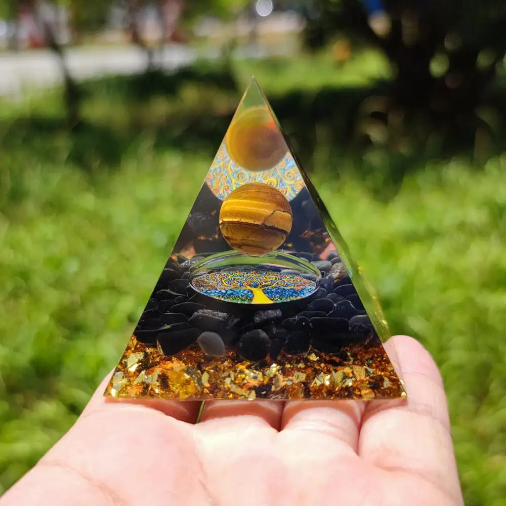 Tree of Life Tiger’s Eye Pyramid