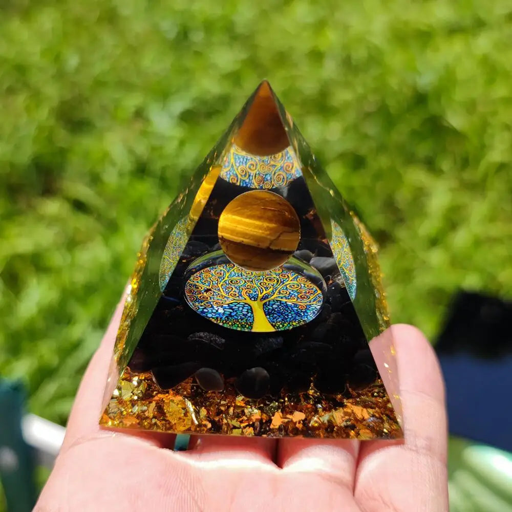 Tree of Life Tiger’s Eye Pyramid
