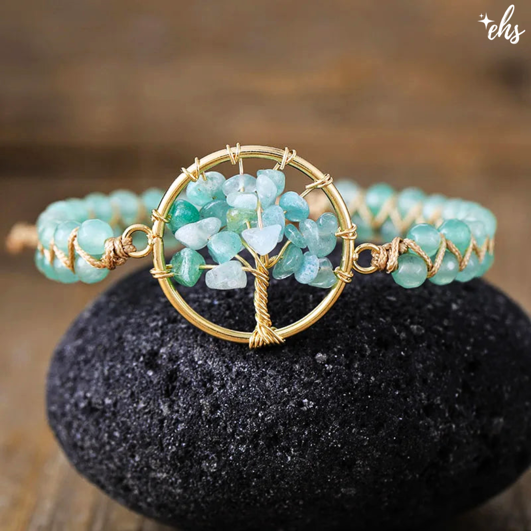 Healing Crystal Tree of Life Bracelet