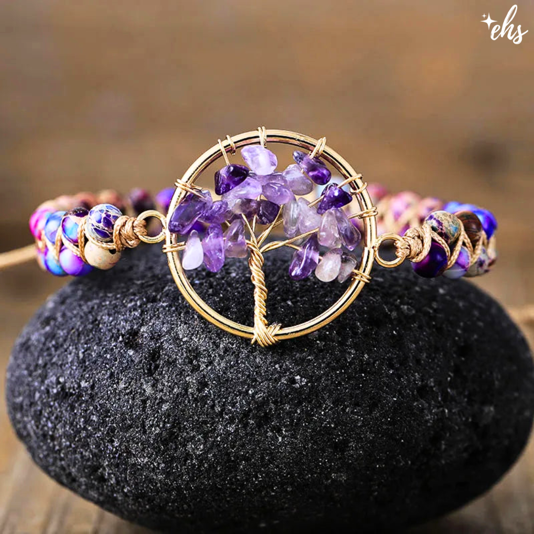 Healing Crystal Tree of Life Bracelet