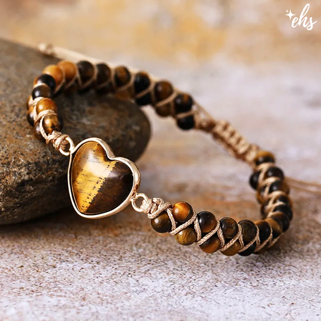 Heart of Courage Tiger Eye Bracelet