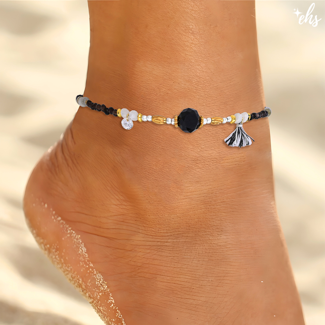 Mental Toughness Onyx Anklet