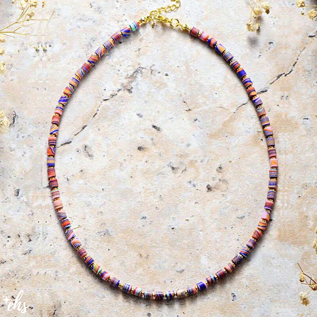 Candied Rainbow Bead Necklace