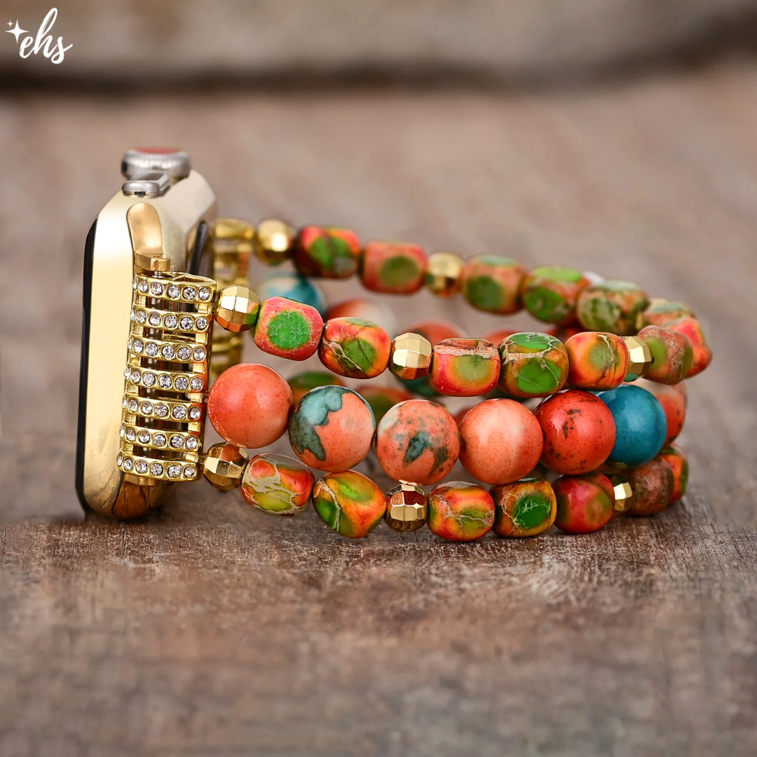 Sunset Jasper Stretch Apple Watch Strap