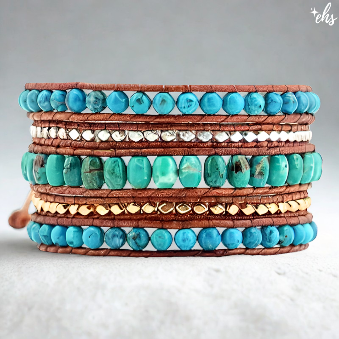 Free Spirit Turquoise Wrap Bracelet