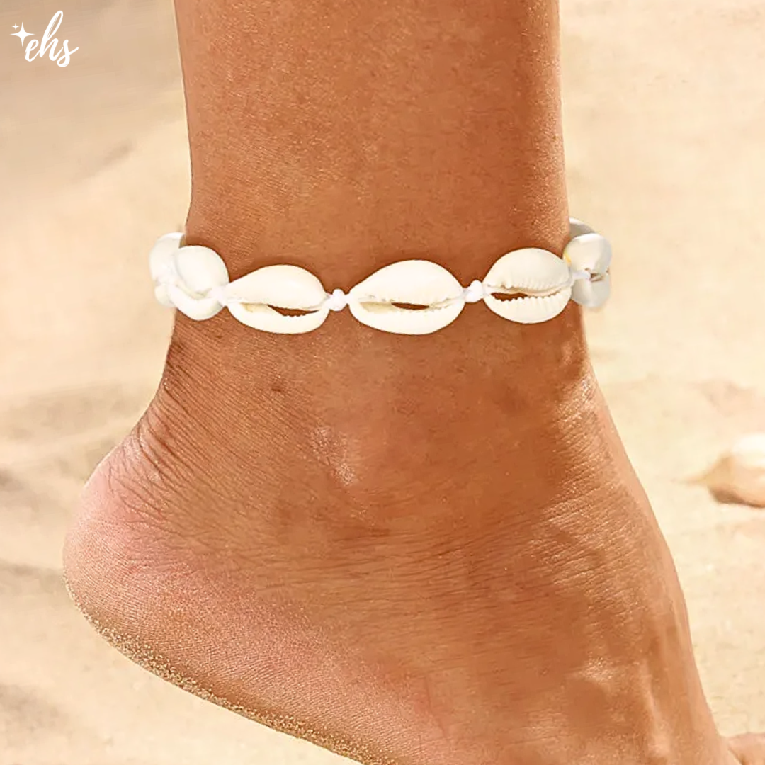 Shell Anklet Puka Shell Jewelry Puka Shell Beach Anklet Kauai 2024 Puka Shell Anklet Seashell Jewelry Moss Agate Jewelry Moss Agate Anklet