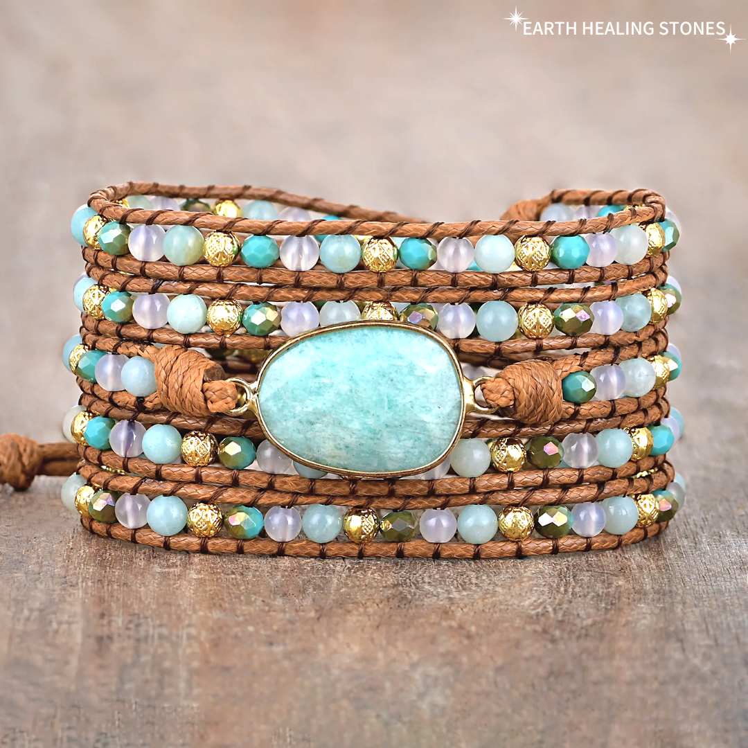 Amazonite wrap sale bracelet