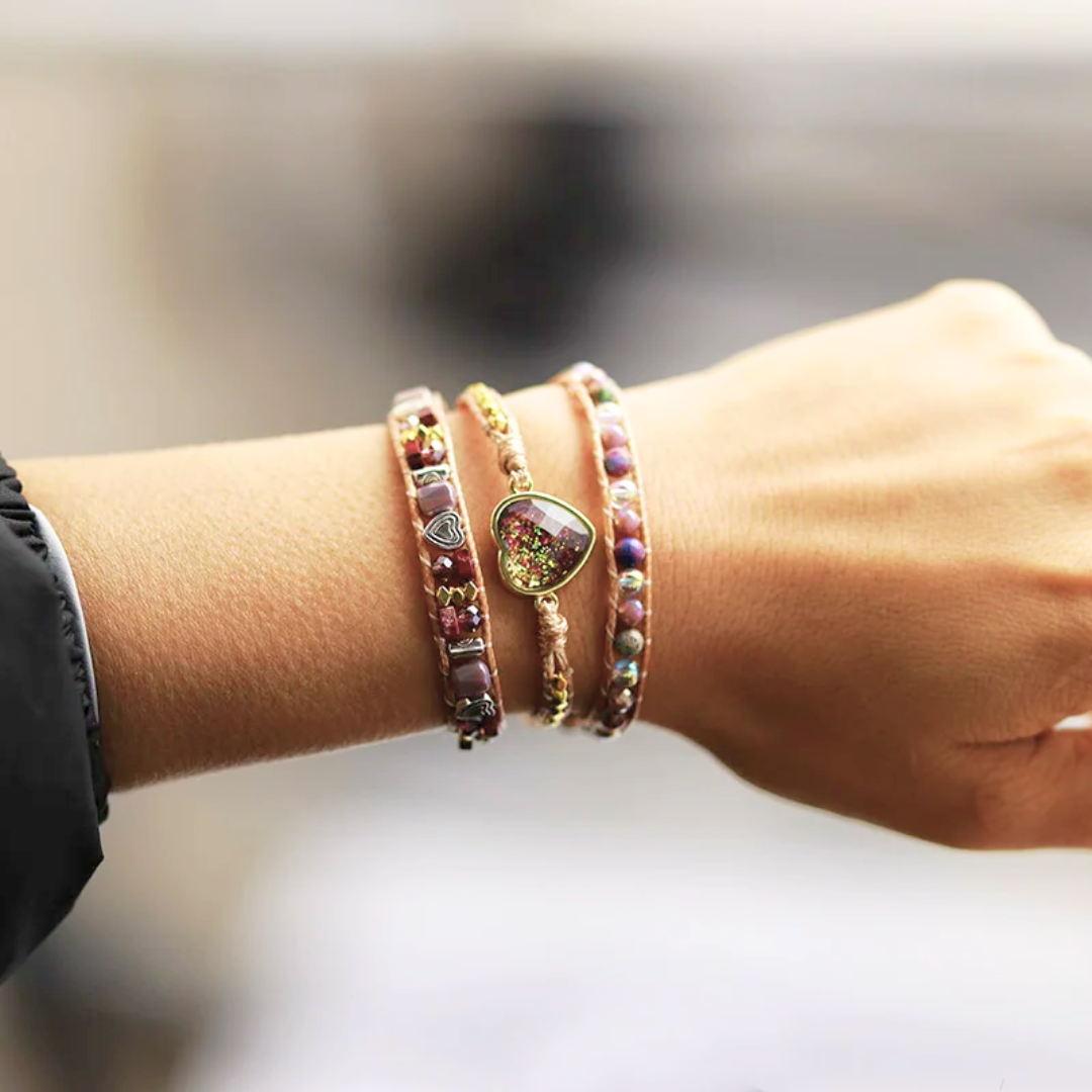 Enchanting Opal Heart Bracelet