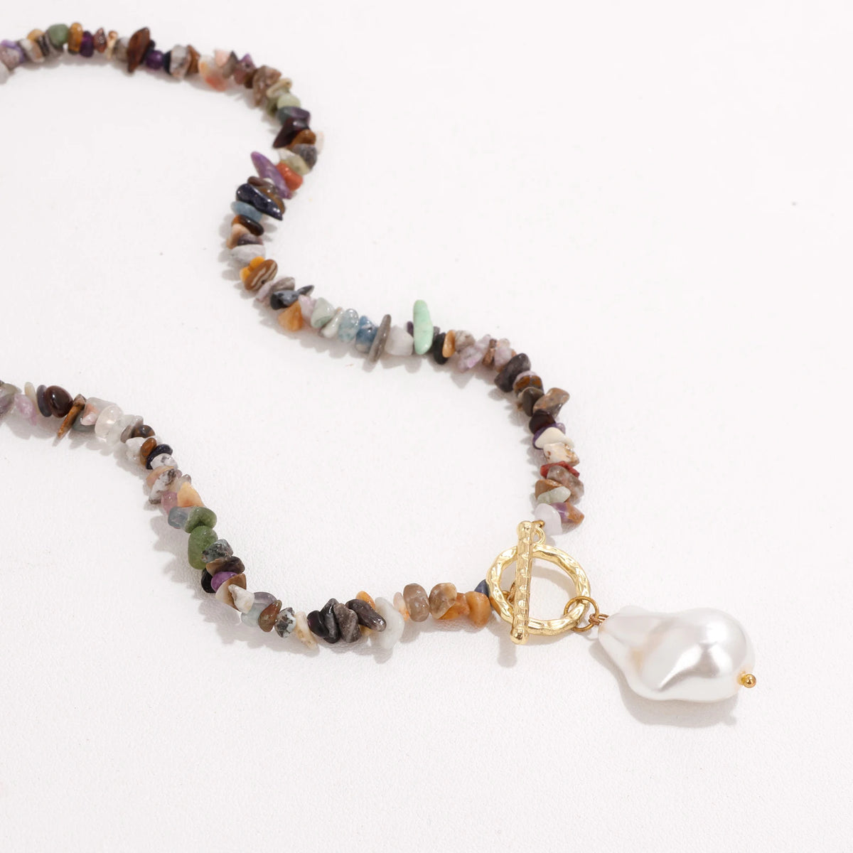 Pearl Drift Gemstone Necklace