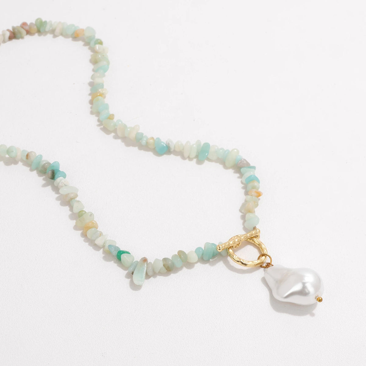 Pearl Drift Gemstone Necklace