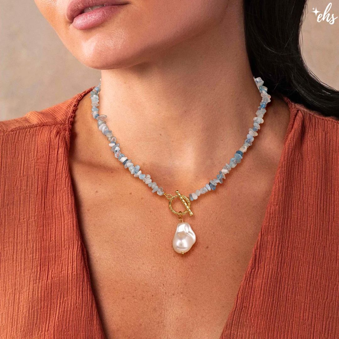 Pearl Drift Gemstone Necklace