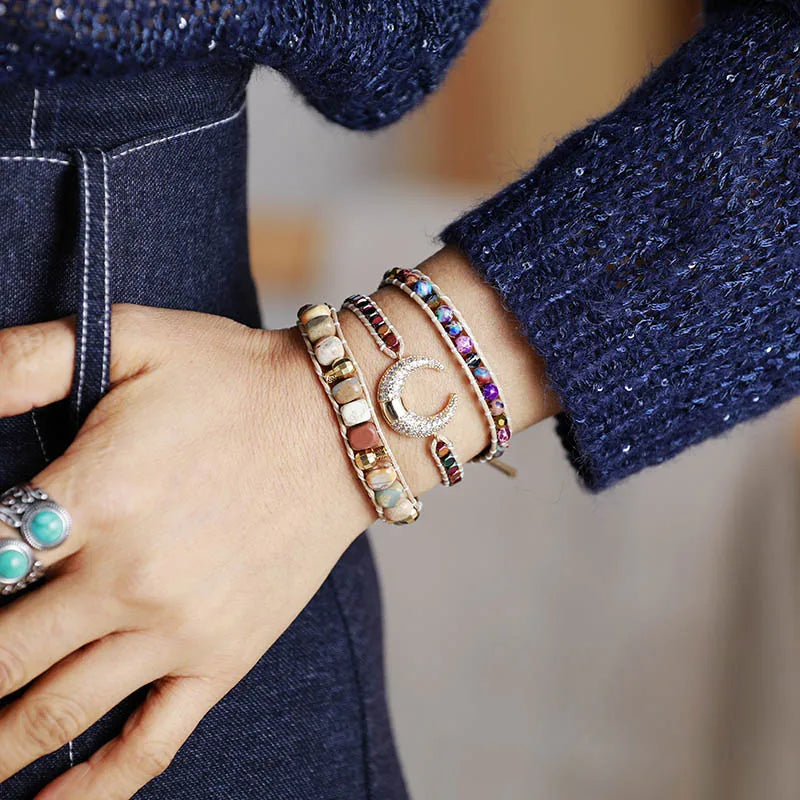 Purple Jasper Moon Guardian Bracelet