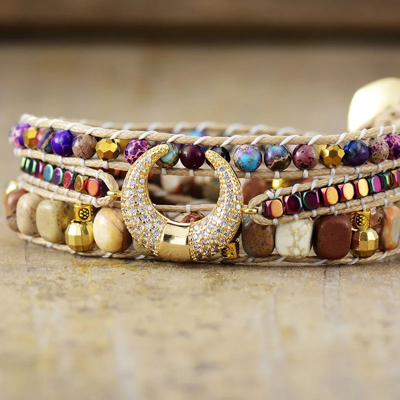 Purple Jasper Moon Guardian Bracelet