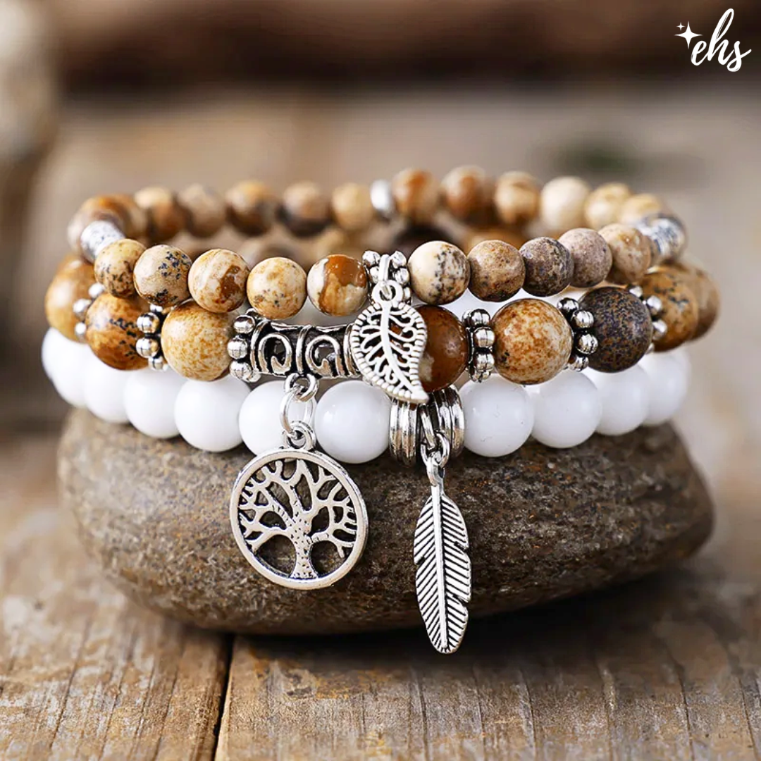 Roots of Jasper Charm Bracelet Set