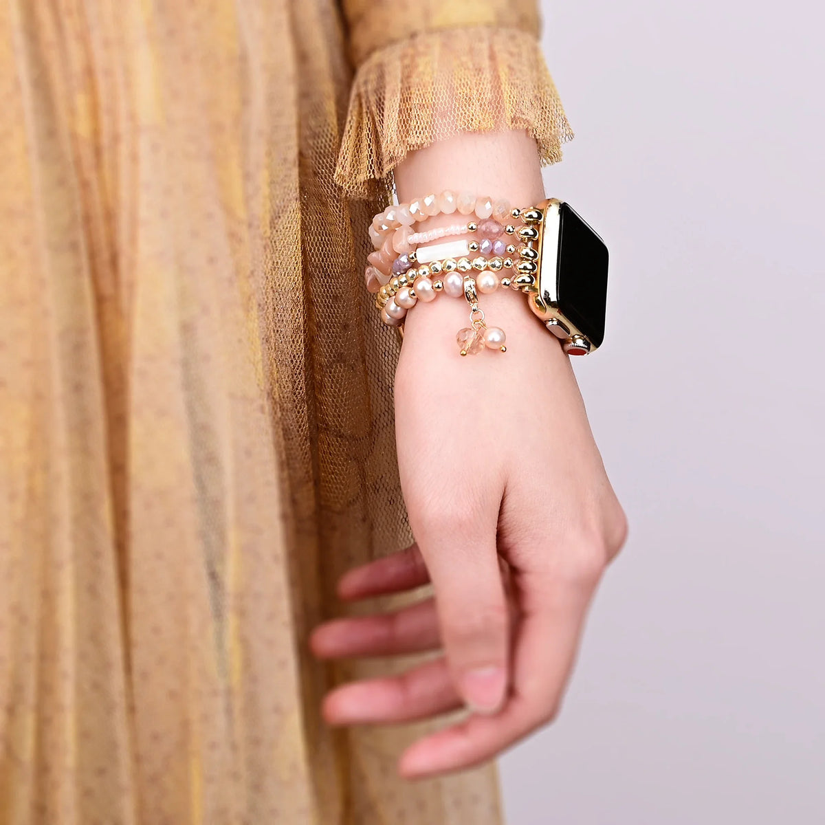 Sunstone Pearl Stretch Apple Watch Strap