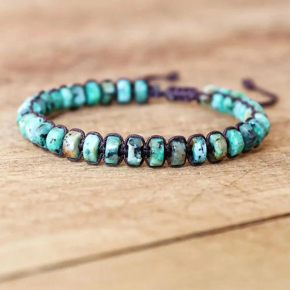 African Jasper Adjustable Boho Bracelet