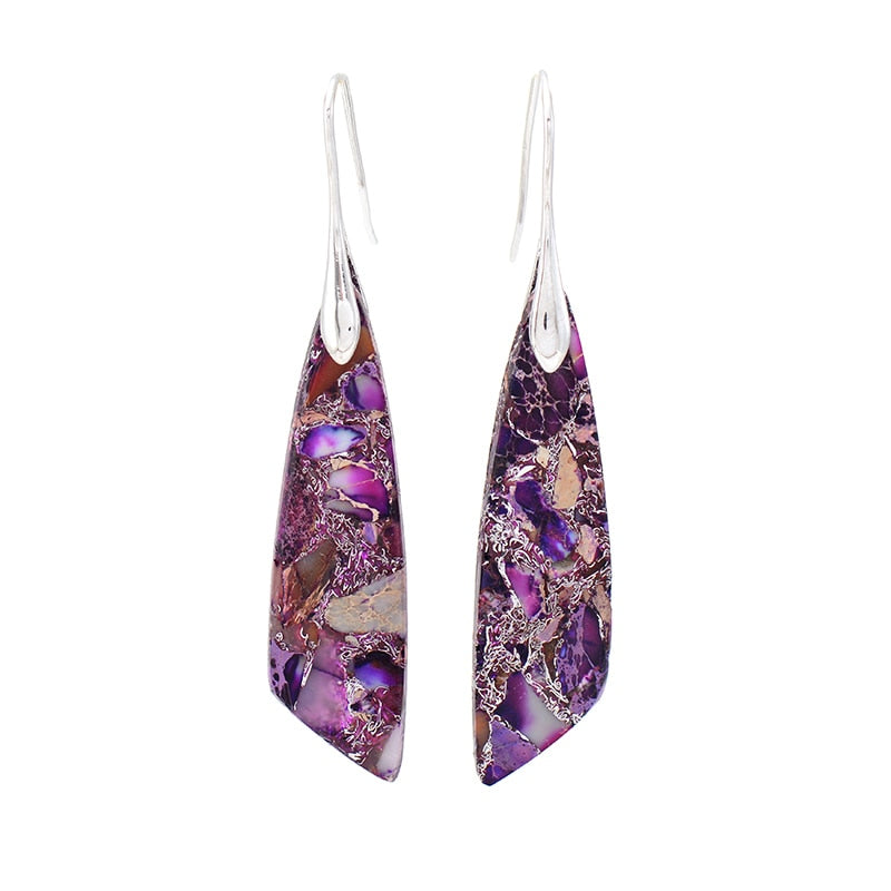 Spiritual Purple Jasper Earrings