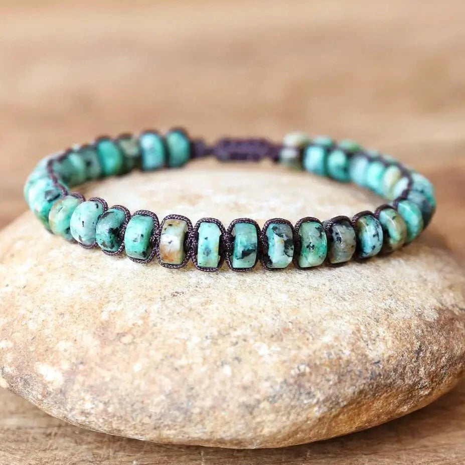 African Jasper Adjustable Boho Bracelet