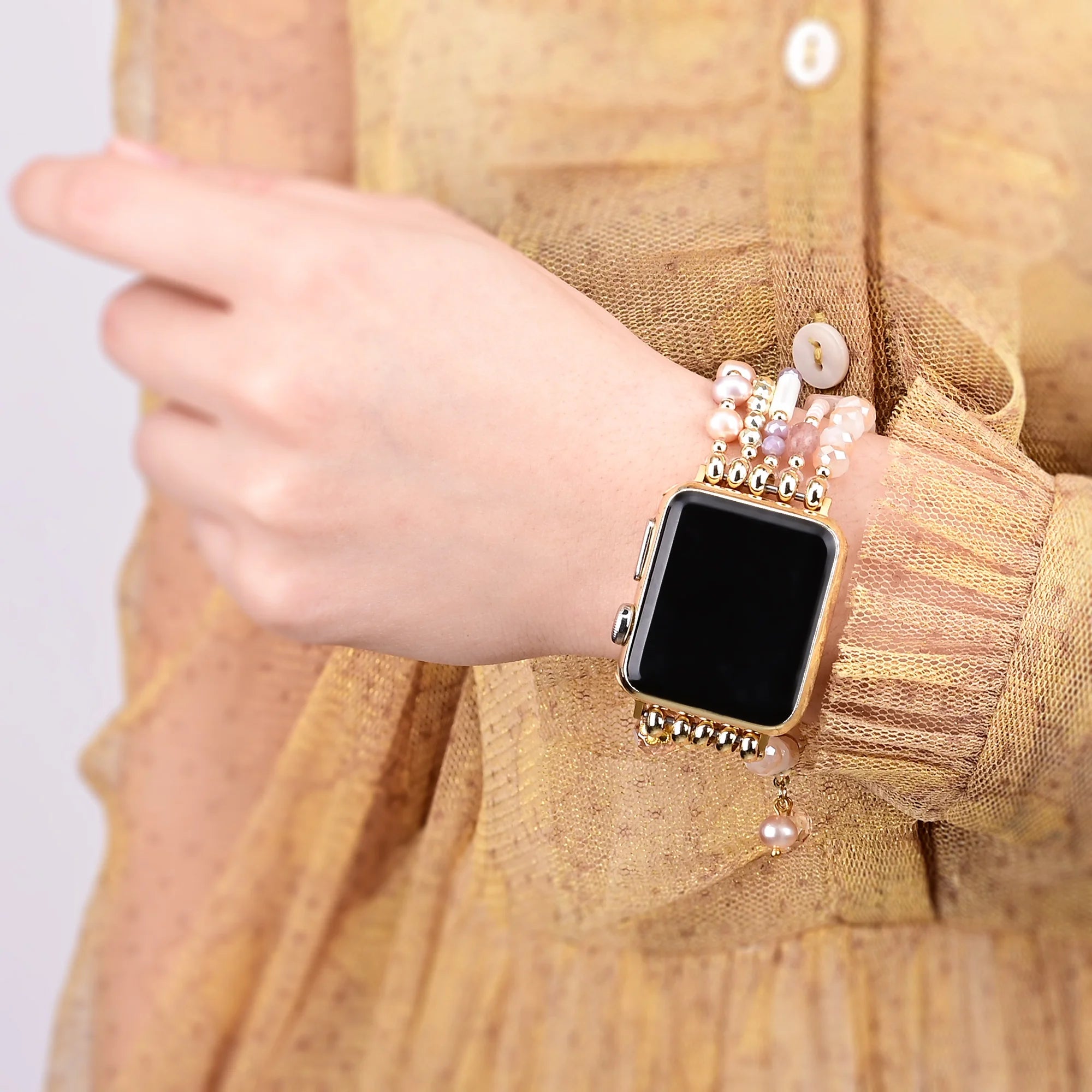 Sunstone Pearl Stretch Apple Watch Strap