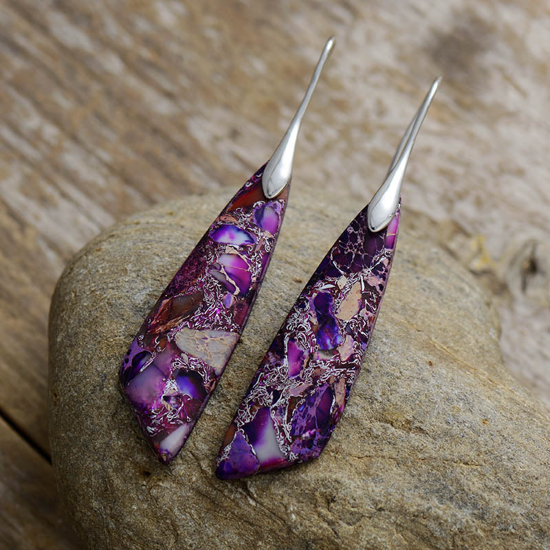 Spiritual Purple Jasper Earrings