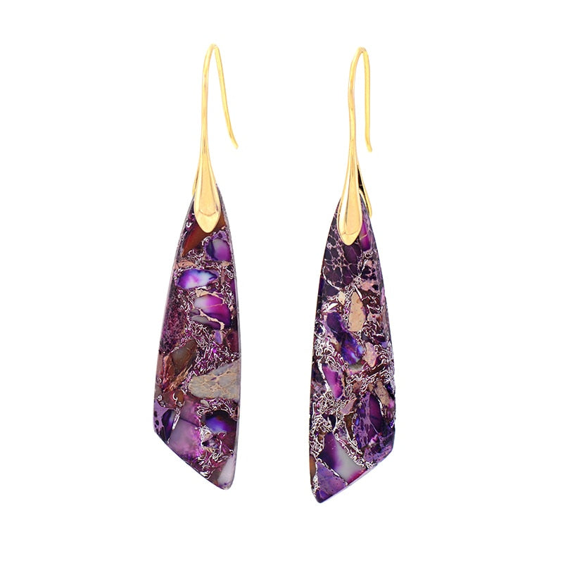 Spiritual Purple Jasper Earrings