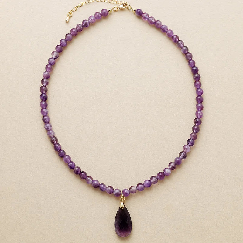 Sacred Teardrop Crystal Necklace