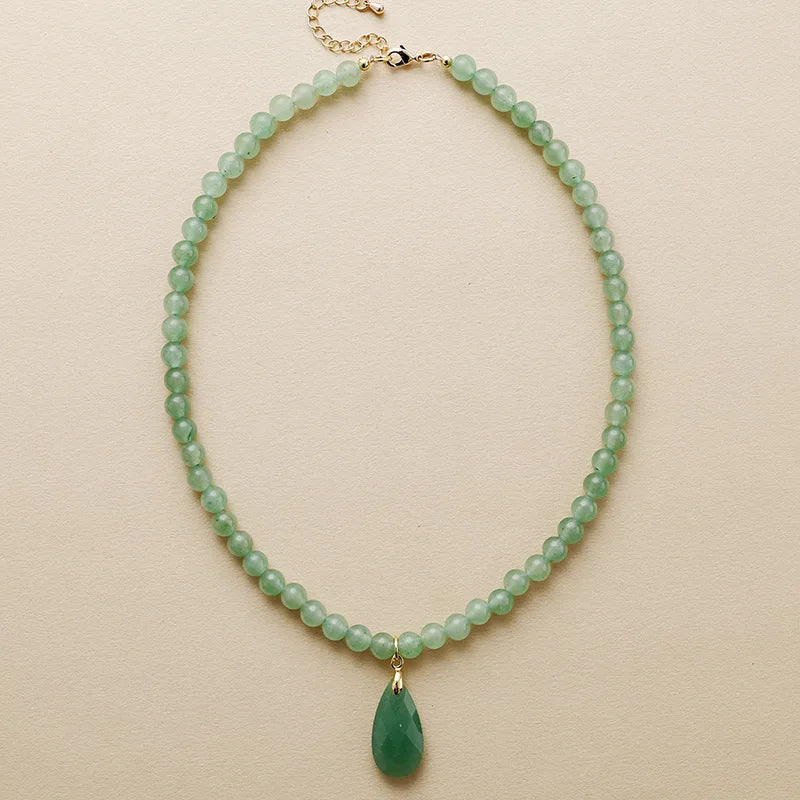 Sacred Teardrop Crystal Necklace