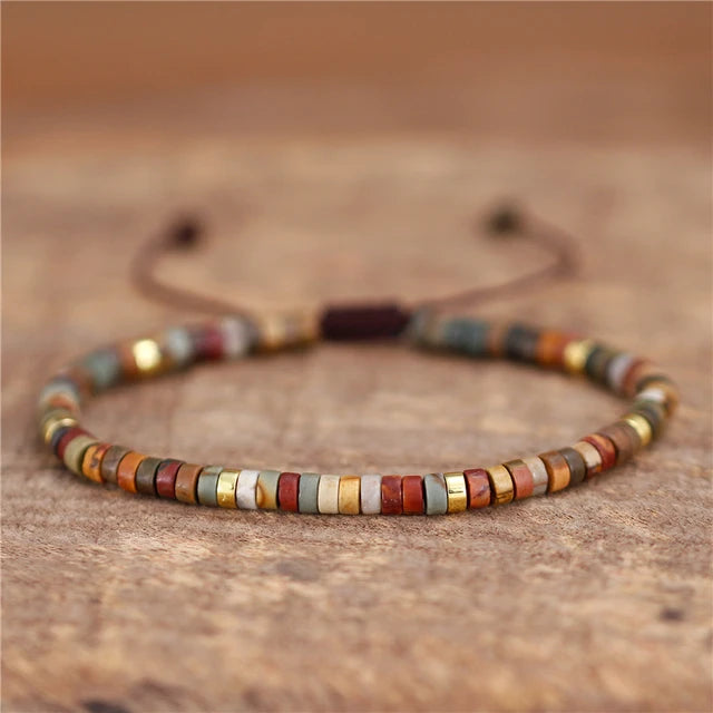 Boho Natural Stone Adjustable Bracelet
