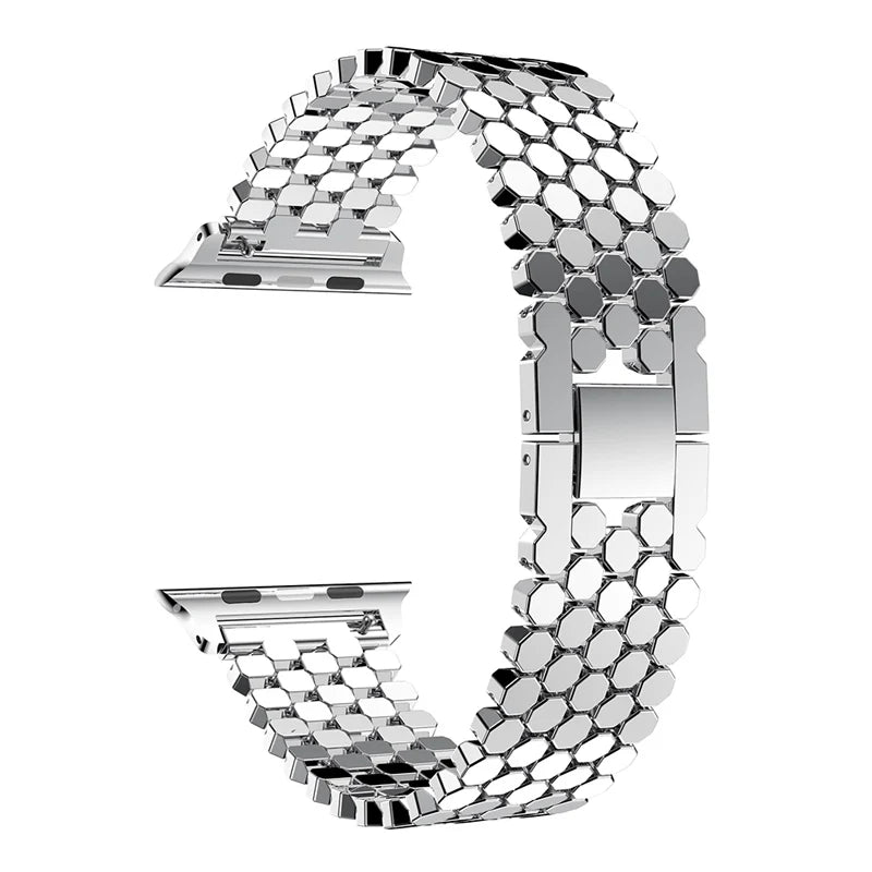 Stainless Honeycomb Apple Watch Strap